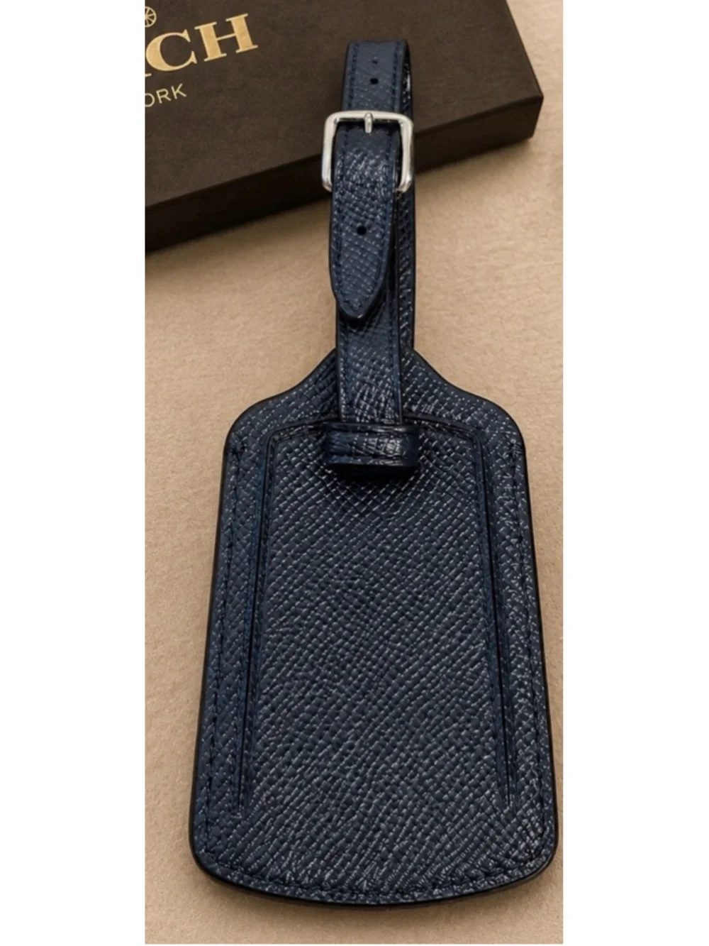 Coach Blue Star Glitter Luggage Tag Travel Bag ID Charm NWOT